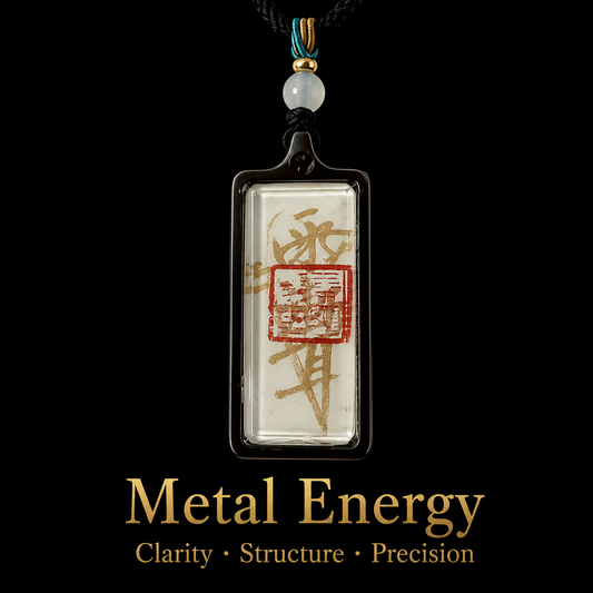 Metal energy Agate Pendant
